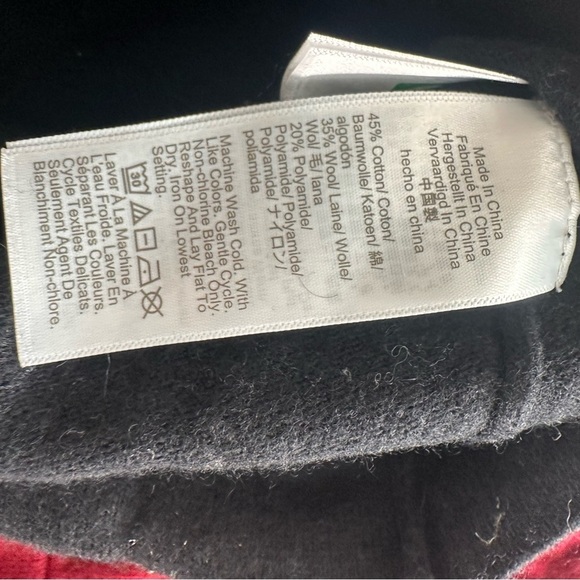 J Crew Teddy Sweater Set of 2 Black and Wine Women’s size Medium Cotton Wool Top - Picture 4 of 9